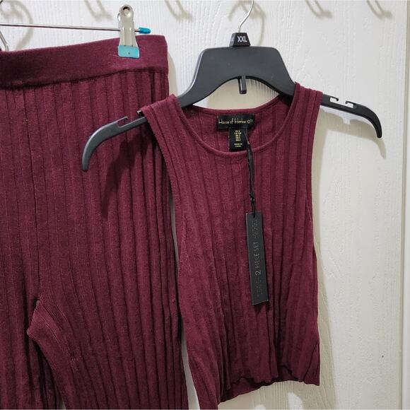 House of Harlow 1960 x Revolve 2pc ribbed tank and wide leg pants size small new - Picture 6 of 9